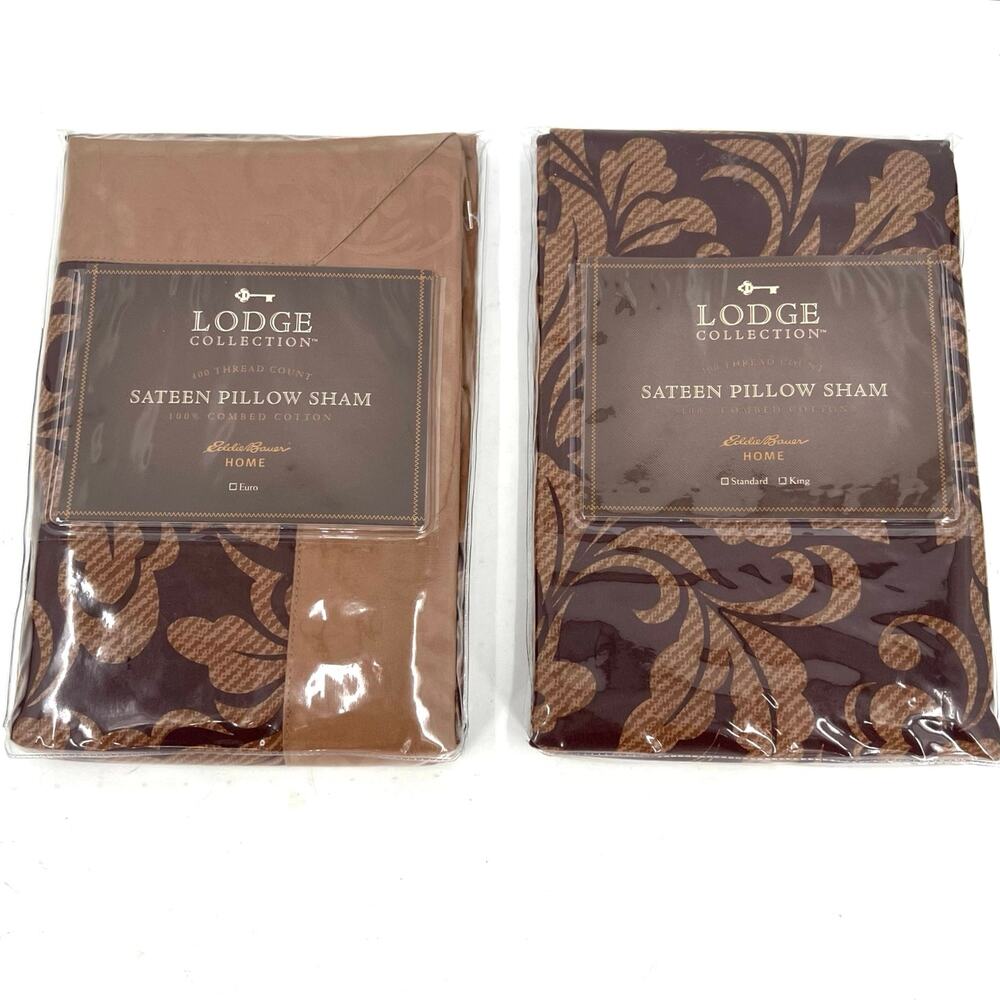Eddie Bauer the lodge Collection King Sateen Pillow Shams